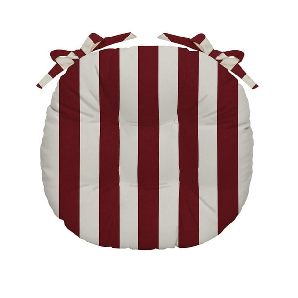 RSH Décor One~ Indoor / Outdoor Burgundy & White Cabana Stripe