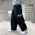 thumbnail image 2 of Pantalones de pierna recta para niños, elegantes, casuales, otoño/invierno 2023, primavera/verano, pantalones cargo, crecimiento cómodo para niños, 2 of 5