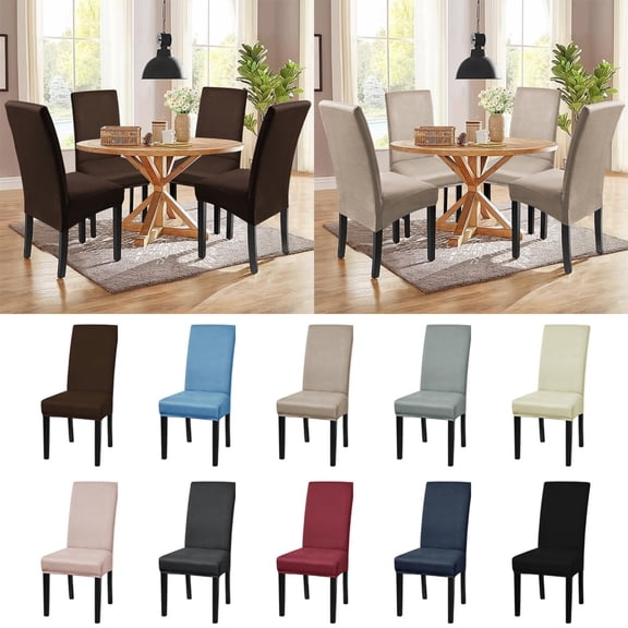LHWEN Dining Chair Covers Stretch Slipcovers Washable Removable Seat Protector Kitchen Chairs Slipcover Stain Parson Chair Protector Home Decor Wedding Banquet Hotel Celebration Easy Install