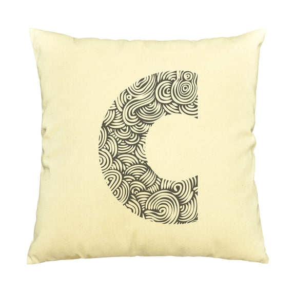 C Pattern Printed Cotton Decorative Pillows Cover Cushion Case VPLC_03