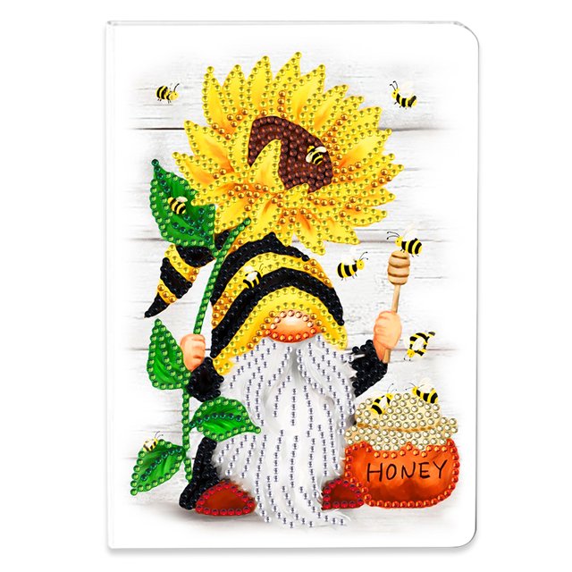(BJ311) Diamantes Parciales Diamantes Formas Especiales Libro Pintura Diamantes DIY Sin Líneas A5 50 Páginas Girasol
