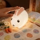 thumbnail image 4 of Luces LED, linda luz nocturna de silicona con forma de conejito, recargable, con un toque para encender, lámpara de noche para niños, luz nocturna de conejito con brillo suave, luz LED portátil para d, 4 of 6