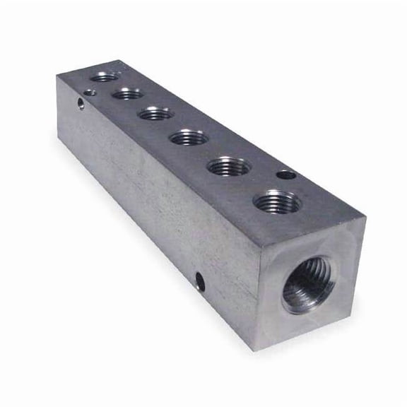 Pneumadyne Manifold,SS,6Outlets,4.75"L M10-125-6-SS