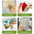 thumbnail image 2 of Paquete de 5 paños de cocina para cocina | Toallas de plato suecas geométricas | Paños de esponja de celulosa | Toallas de papel reutilizables lavables | Sin olor, toallas de limpieza domésticas, 2 of 5