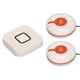 thumbnail image 5 of Botón de llamada para monitoreo de personas mayores, ajuste de volumen de 4 velocidades, buscapersonas ABS inalámbrico para cuidadores, enchufe europeo de 100-240V, 5 of 5