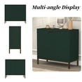 thumbnail image 5 of HLR Credenzas & Sideboards with 2-Doors, 3D Pattern Farmhouse Style Cabinet, 15.75"x 31.8"x 31.8", Green, 5 of 7