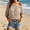 Khaki women off shoulder top a1, variant on Women Summer Off Shoulder 3/4 Sleeve Hollow Out Crochet Casual Basic Pullover Tops Cover Up Beach Vacation Blouses, Pink L