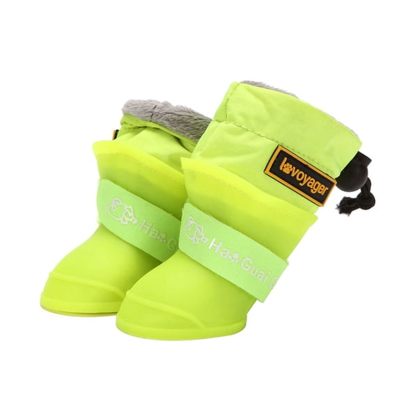 Masteelf 4 Pcs Waterproof Silicone Pet Rain Shoes with Anti slip Sole
