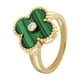 thumbnail image 2 of Anillo de ágata roja y negra de plata esterlina S925 Anillo de trébol de alta versión con diamantes blancos llenos de fritilaria Anillo femenino con láser, 2 of 6