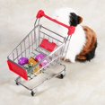 thumbnail image 2 of Loro juguete periquito periquito cacatúa herramienta de crecimiento de inteligencia carrito de compras de supermercado rojo, 2 of 5