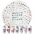 thumbnail image 2 of 50 Sheets Nail Sticker DIY Flower Butterfly Water Transfer Nail Decal Nail Decor, 2 of 10