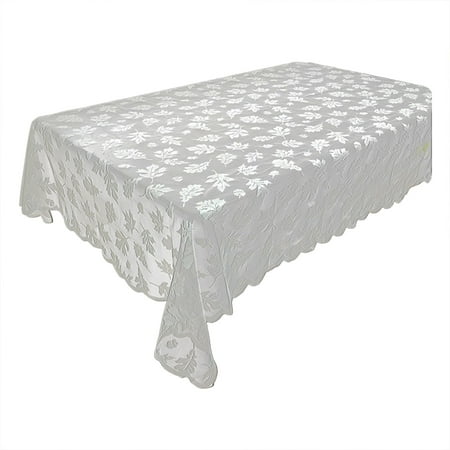 

Dtydtpe table cloth Pearl White Maple Leaf Lace Tablecloth For Buffet Table Parties Holiday Dinners Weddings And More