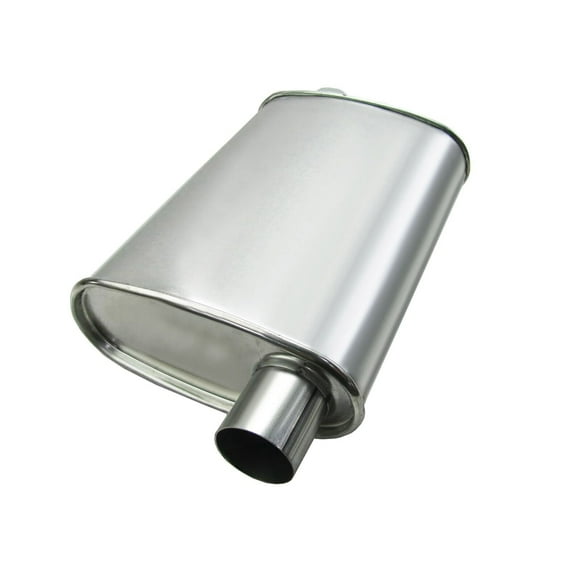 AEFLOX | 2.25" Universal Performance Muffler Quite Tone Offset / Offset 18" Long