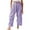 Purple, variant on WCMZJ Womens Linen Wide Leg Pants Casual Loose Drawstring Summer Beach Travel Vacation Palazzo Harem Pants with Pockets Army Green 2XL