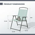 thumbnail image 6 of Pellebant Outdoor Dining Chairs Patio Folding Chairs Set of 2,Green, 6 of 7