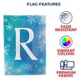 thumbnail image 5 of America Forever Winter Monogram Letter R Garden Flag Vertical Double Sided 12.5 x 18 inches Blue Snowflake Winter Holiday Seasonal Flags for Outdoor, Yard, Porch Decoration Snowfall Garden Flag, 5 of 7