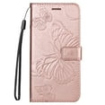 thumbnail image 3 of Allytech Galaxy S23 FE Wallet Case, Big Butterfly Design Luxury PU Leather Flip Folio Stand Cards Slots Hand Wrist Shockproof Phone Case for Samsung Galaxy S23 FE - Rosegold, 3 of 6