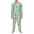 thumbnail image 3 of Uemuo Cactus Plants1 Pattern 2-Piece Loungewear Set - Men’s Soft Sleepwear, Cozy Winter PJs, Comfy Sleep Set-XX-Large, 3 of 7