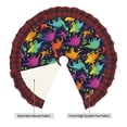 thumbnail image 2 of Kdxio Colorful Dinosaur Print Christmas Tree Skirt Christmas Xmas Tree Skirts Mat for New Year Holiday Christmas Party Decorations-30", 2 of 6