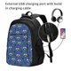 thumbnail image 2 of Fotbe Raccoon blue point Mochila con Estampado y Puerto USB para Hombre y Mujer, Mochila Antirrobo, Mochila de Viaje, Mochila Escolar, Mochila Universitaria, 2 of 7