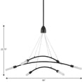 thumbnail image 2 of Kylo LED Collection Six-Light Matte Black and Frosted Acrylic Modern Style Chandelier Light, 2 of 2