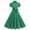 *1-Green, variant on Women's 1950s Swing Dress,Ladies Short Sleeve Dress,Lapel Button Dress For Women,Pink,S-2XL