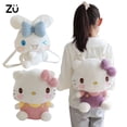 thumbnail image 2 of ZU-mochila de peluche de gatito japonés Kawaii, bolsa bonita de peluche de gato rosa púrpura, regalo de cumpleaños para estudiantes, decoración para colgar mochilas para niños, 2 of 4