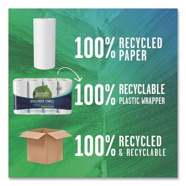 100% Recycled Paper Kitchen Towel Rolls, 2-Ply, 11 x 5.4, 156 Sheets/Roll, 8 Rolls/Pack 100% Recycled Paper Kitchen Towel Rolls, 2-Ply, 11 x 5.4, 156 Sheets/Roll, 8 Rolls/Pack