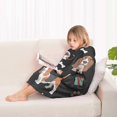 thumbnail image 4 of Basset Hounds with Bones and Presents Blanket Hoodies for Kids 6-13YR Oversize Wearable Blanket Hoodies for Boys Girls Teens, 4 of 7