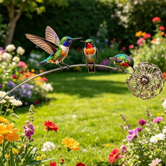 Hummingbird Garden Stakes Outdoor, Decorative Yard Art for Garden,Patio,Yard Outdoor