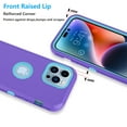 thumbnail image 4 of iPhone 14 Plus Cases,Njjex Case for iPhone 14, 14 Pro,14 Plus,14 Pro Max,Full-Body Shockproof Protection Heavy Duty Armor Hard Plastic & Shock Absorption Rubber Rugged Bumper 3-in-1 Case Cover,Purple, 4 of 7