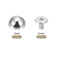 thumbnail image 3 of Unique Bargains 10x6mm Screw Back Rivets Solid Round Head Leather Studs Silver Tone 20 Pack, 3 of 5