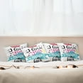thumbnail image 7 of Ambesonne I Love You Throw Pillow Cover 4 Pack, Lifestyle Words Partners, 20", Multicolor, 7 of 7