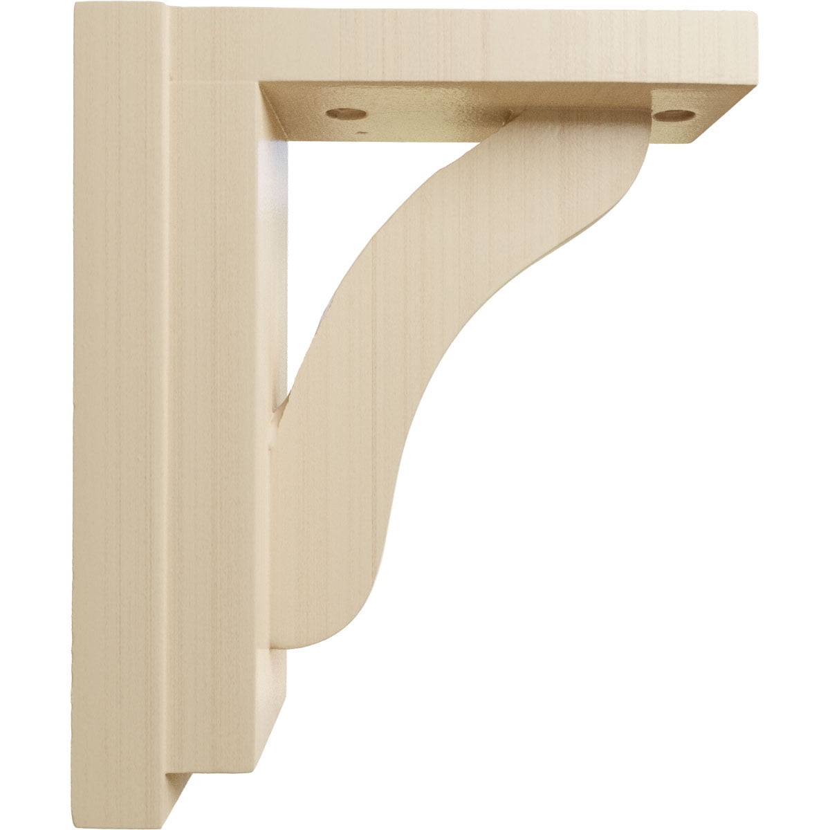 Ekena Millwork Wood Shelf Brackets (6-Pack) - Reece Style, 2.5"W X 12.75"D X 12.25"H, Red Oak