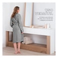 thumbnail image 3 of Bata de Baño Suave, Absorbente y de Secado Rápido, Unisex Real Textil (Gris, Unitalla), 3 of 6