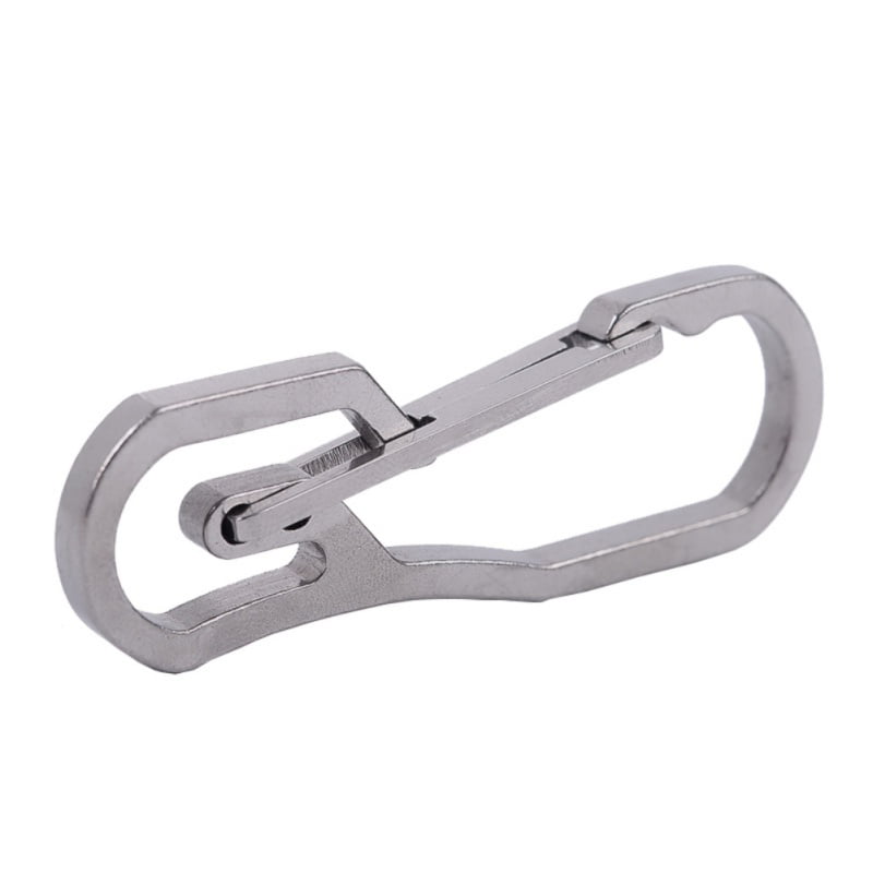 Keychain Key Ring Hook Outdoor Stainless Steel Buckle Carabiner Climbing Tool US 