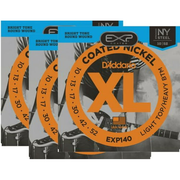D'Addario Guitar Strings 3 Pack EXP140 Electric Coated