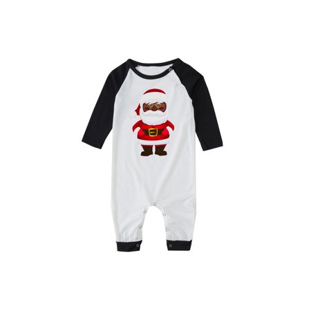 

Family Christmas Pjs Matching Sets Christmas Pajamas for Family Xmas Holiday Black Santa Claus Plaid Print Sleepwear