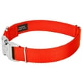 thumbnail image 3 of Country Brook Petz® Premium Nylon Dog Collar with Metal Buckle for Small Medium Large Breeds (Small, 3/4 Inch, Hot Orange), 3 of 7
