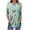 #154-Mint Green, variant on Rvkxad Trendy Tops for Women 2025 3/4 Length Sleeve Button Down Tops Business Work Casual Soft Floral Print Blouses Tunic S