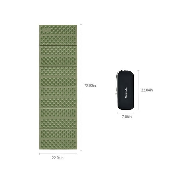 Naturehike Ultralight Sleeping Pad, Closed Cell Foam Sleeping Pad Camping, Backpacking Sleeping Mattress, Waterproof Folding Sleeping Mat, Slate Green