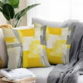 thumbnail image 2 of Gray Yellow Gradient Outdoor Pillow Covers Pack of 2 Retro Abstract Watercolor Waterproof Throw Pillow Covers Decorative Cushion Cases for Patio Garden Tent Balcony Couch 26x26 inch, 2 of 8