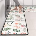 thumbnail image 2 of Kitchen Rugs Sets Of 2,Pioneer Flower Floral Print Pattern Anti Fatigue Kitchen Mat Rugs Non Slip Washable,Decorative Kitchen Floor Mats for Kitchen,Sink,Laundry,17"x47"+17"x47", 2 of 5