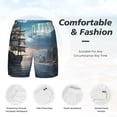 thumbnail image 3 of Balery Moonlit Sea Sailboat Mens Swim Trunks Swim Shorts for Men Quick Dry Inseam Beach Shorts with Compression Liner Pocket-XX-Large, 3 of 9