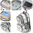 thumbnail image 4 of Bigfoot and Tree White Pattern Backpack for School, Cute School Bag with Adjustable Shoulder Straps and Padded Back, 16.9"x12.6"x5.9", 4 of 5