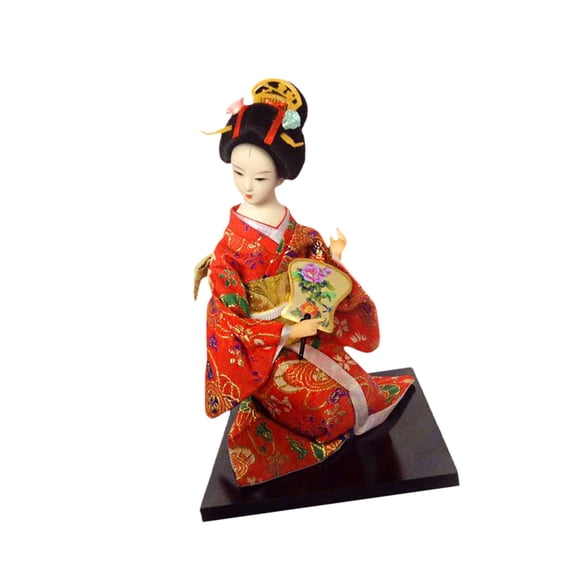 Muñeca kimono de geisha japonesa, coleccionable, figuras, decoración de centro de mesa, estatua, tradicional artesanal para mesa, estante, hogar