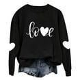 thumbnail image 5 of BLTIBY Valentine Sweatshirts for Women Love Heart Graphic Sweater Long Sleeve Crew Neck Pullover Blouse Fashion Casual Valentines the Day Tops Black 2 S, 5 of 9