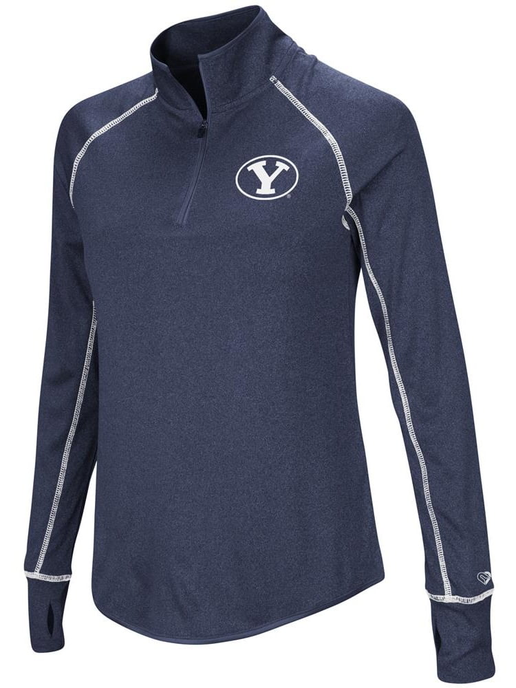Ladies BYU Brigham Young University Jacket Lightweight Quarter Zip Shirt by Colosseum