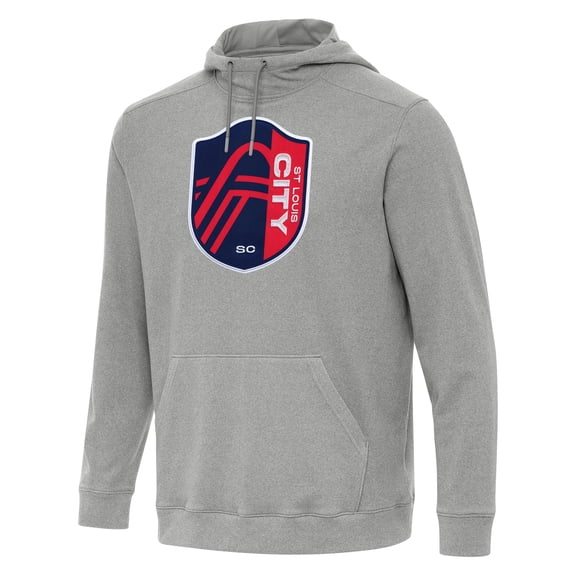 Men's Antigua  Heather Gray St. Louis City SC Cloud Pullover Hoodie