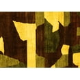 thumbnail image 1 of Ahgly Company Machine Washable Indoor Rectangle Oriental Yellow Modern Area Rugs, 8' x 12', 1 of 4